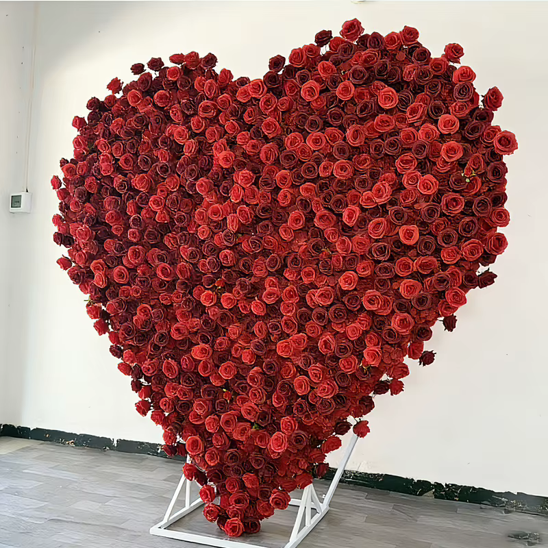 Support floral mural de 2M en tissu
