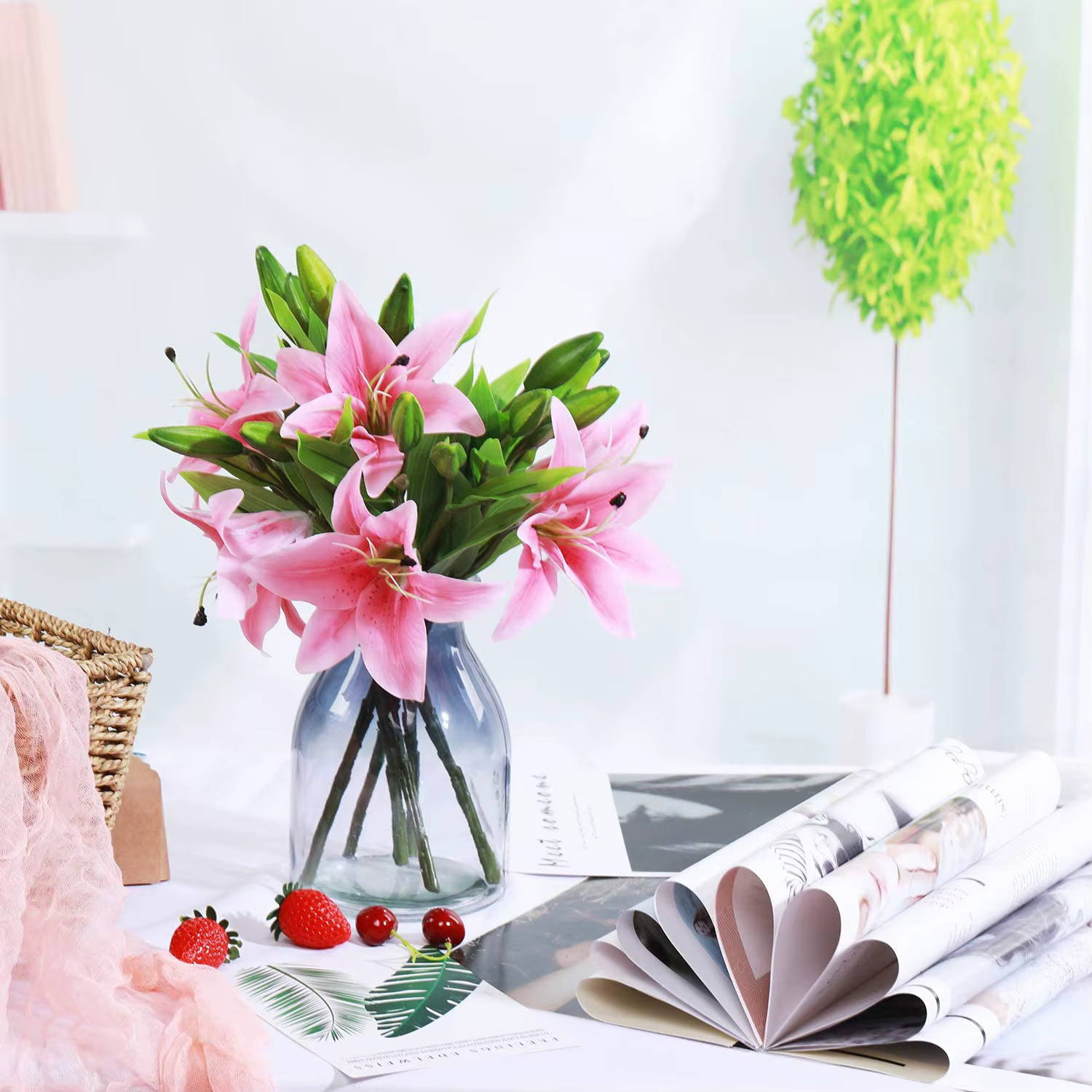 5 Bouquets de Fleurs Artificielles