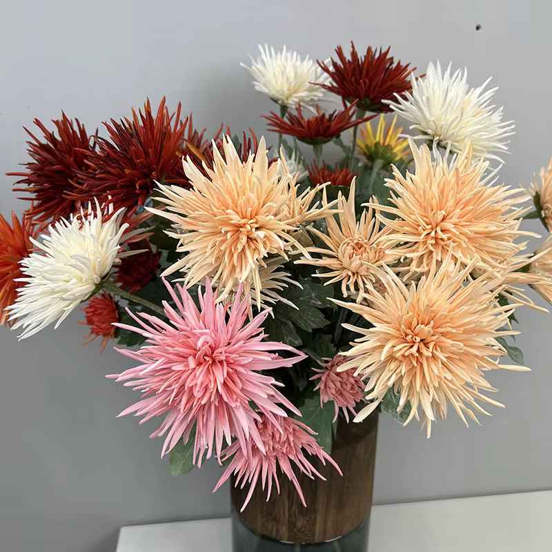 Crabe Griffe Chrysanthème Fleurs Artificielles