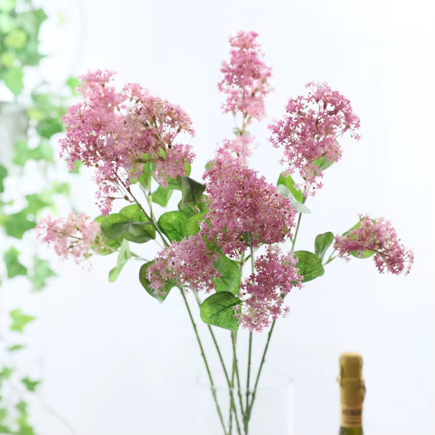 Fausses Fleurs d'Hortensia Artificielles à 2 Têtes