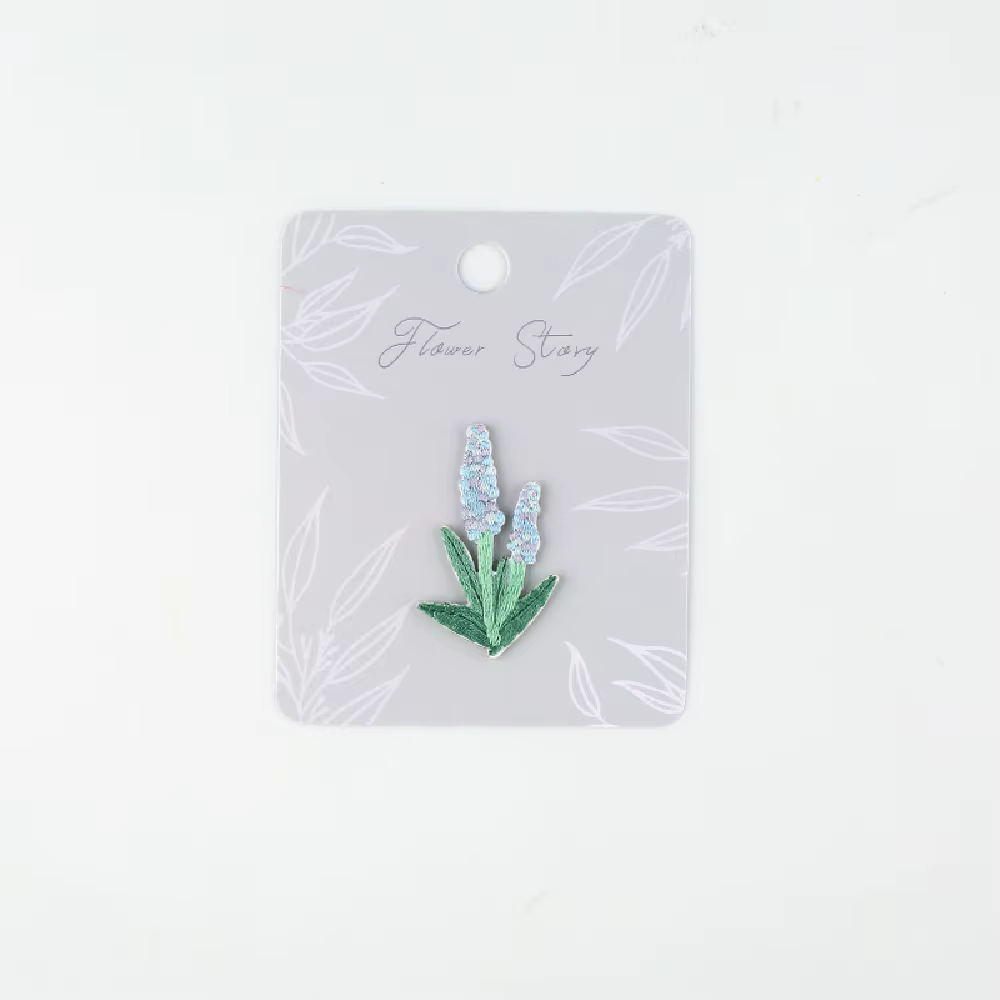 Autocollants de broderie de dessin animé de fleur mignonne