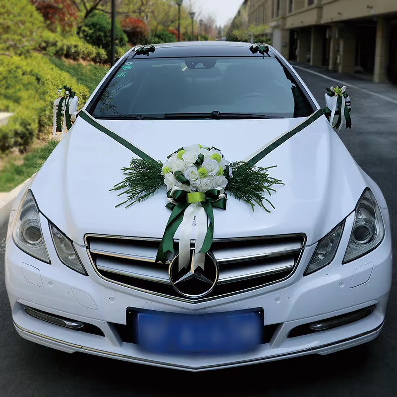 Fleurs artificielles pour décoration de voiture de mariage