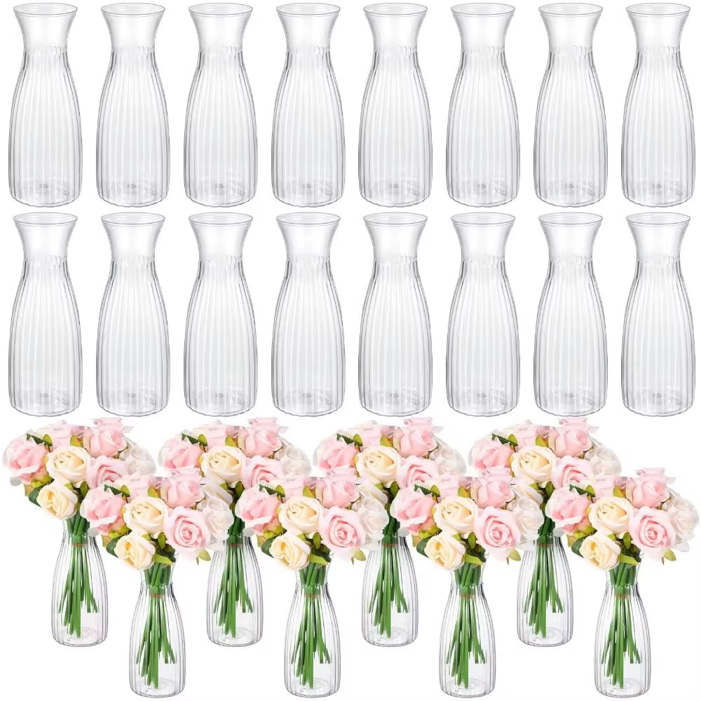 Vase à fleurs en plastique Transparent