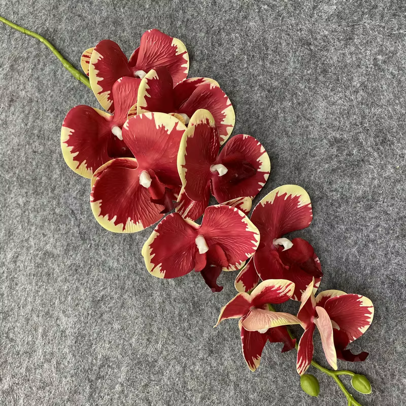 Nouvelle fleur artificielle 9 têtes orchidée papillon longue branche pour salon décor de mariage Table d'hôtel vraie touche faux Floral