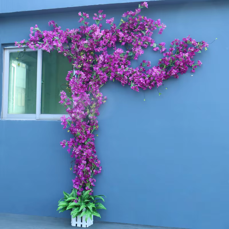 Ensemble d'arbres et de lianes artificiels Bougainvillea