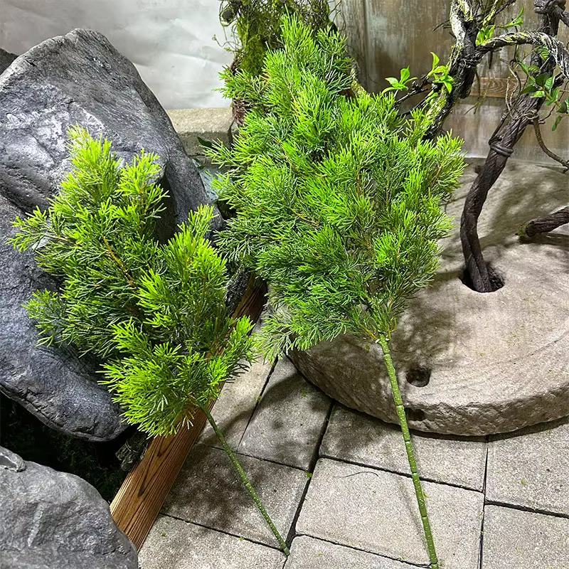 1 branche de pin artificielle verte de 32 à 48 cm