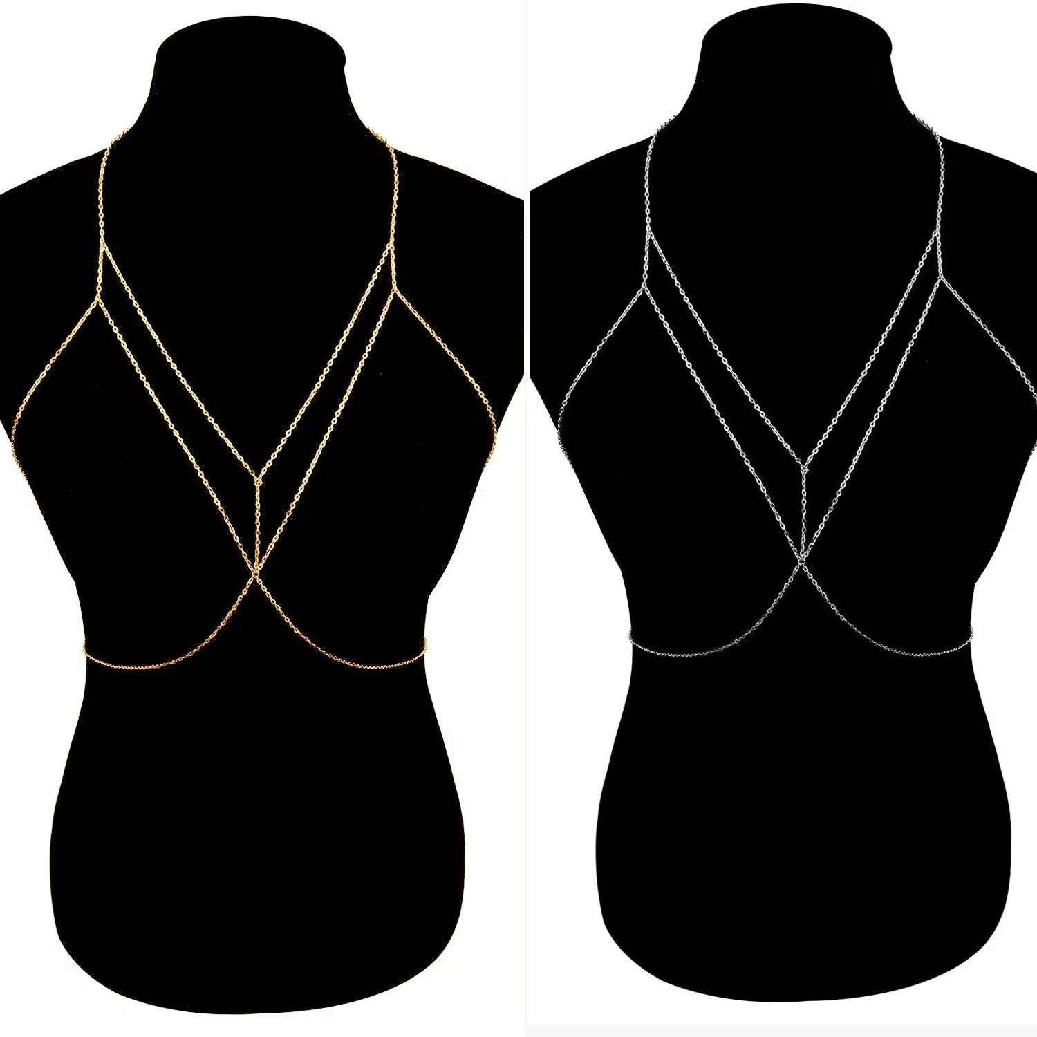 Chaîne de corps sexy et élégante pour femme, chaîne de poitrine et de clavicule, avec pampilles, accessoire de bikini, tendance et attrayant