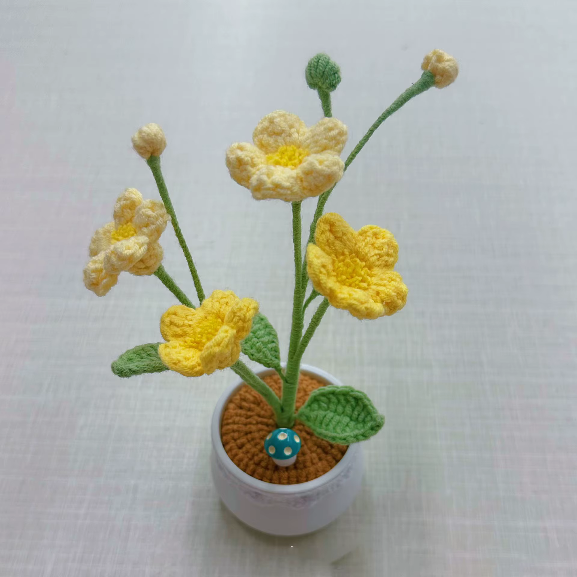 Pot de plante en crochet Oxalis fini à la main