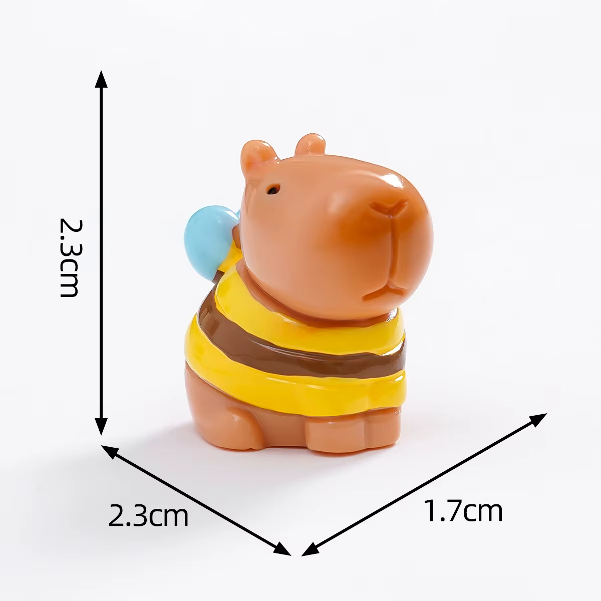 Lot de 5 figurines mignonnes en résine Capybara