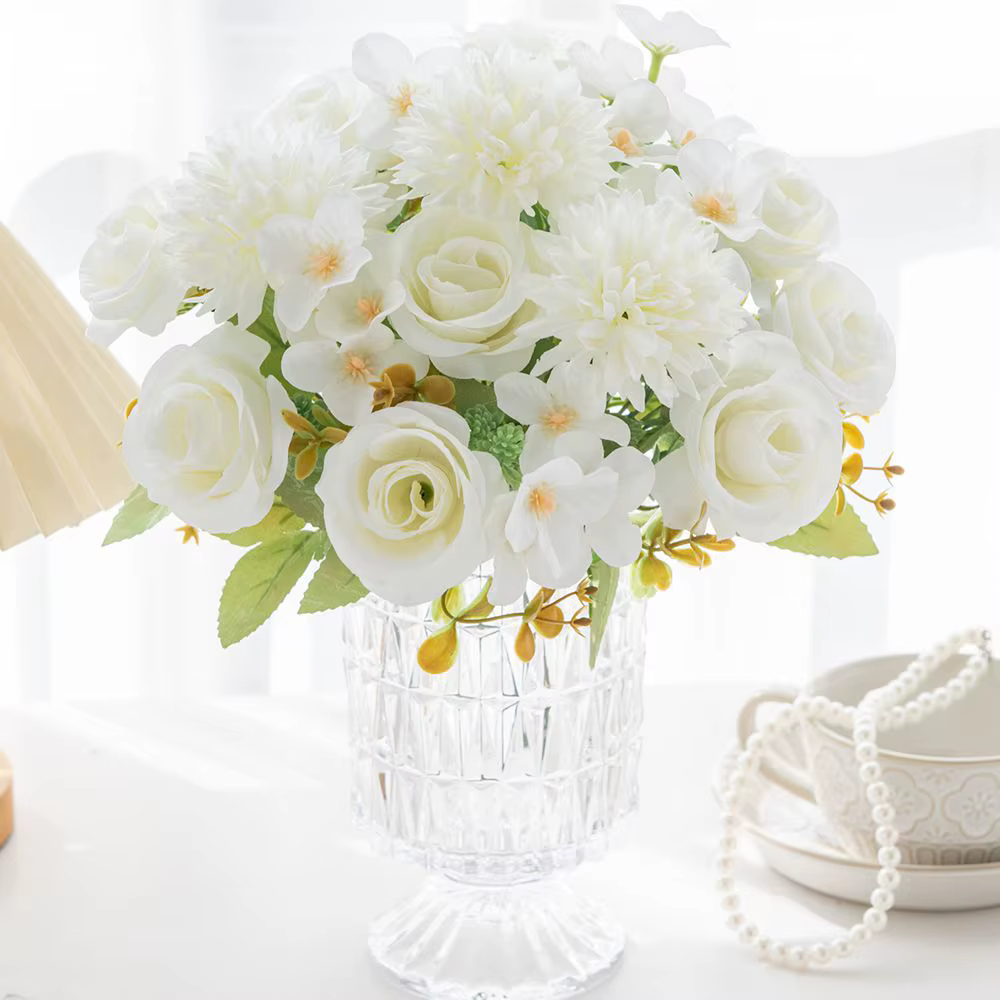 Fleur artificielle Soie hortensia rose de Haute Qualité Vacances Mariage nuptiale bouquet Accueil vase table BRICOLAGE cadeau scrapbook Décoration