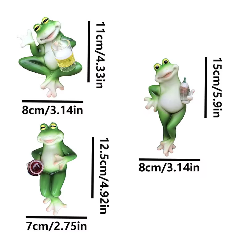 Décorations de cintre de plante de Figurine de grenouille pour des Pots