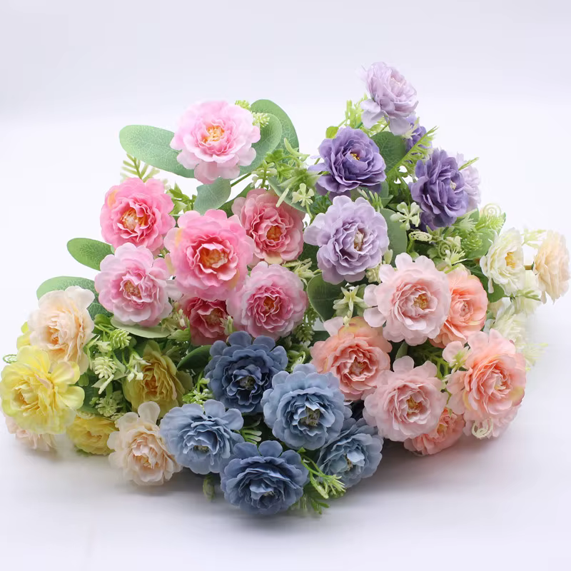 Fleurs artificielles en soie