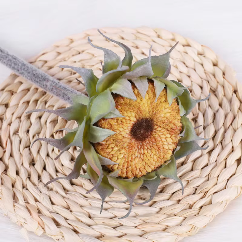 Fleur artificielle de tournesol avec tiges