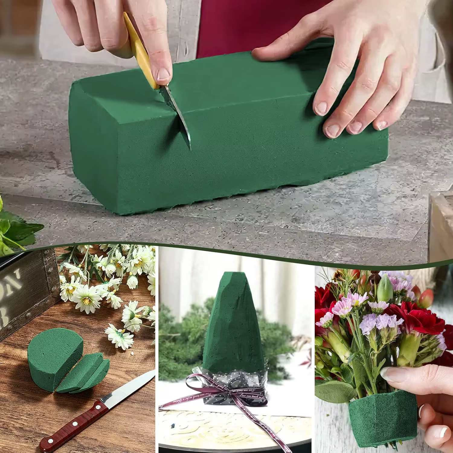 Bloc de mousse florale verte
