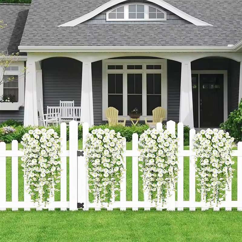 1/2Pc 75cm fleurs artificielles tenture murale fausses plantes violettes suspendues fausse fleur vignes pour la