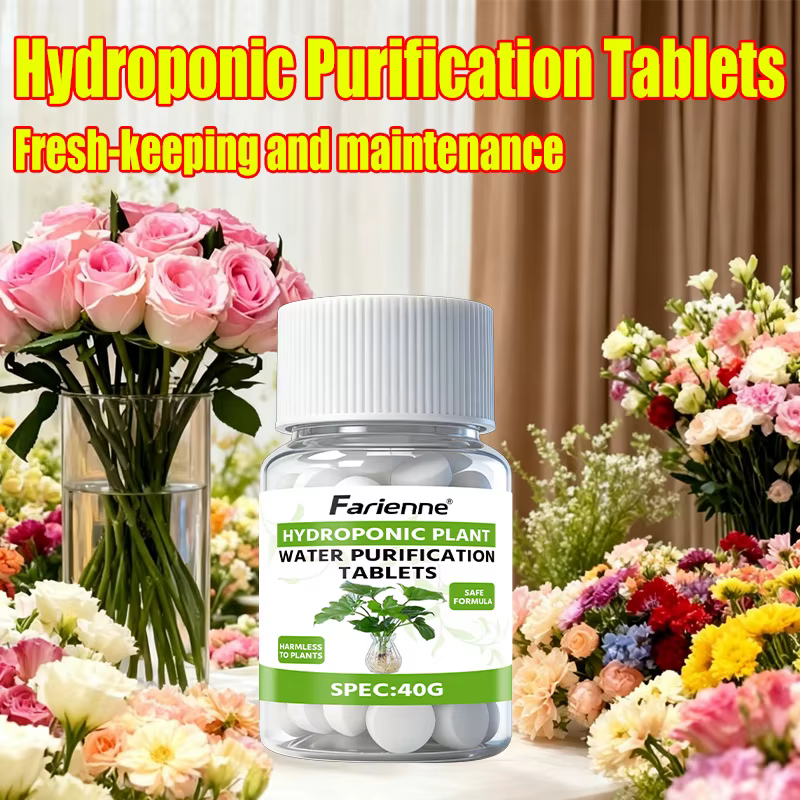 Comprimés de purification d'eau hydroponique 40g pour fleurs fraîches coupées