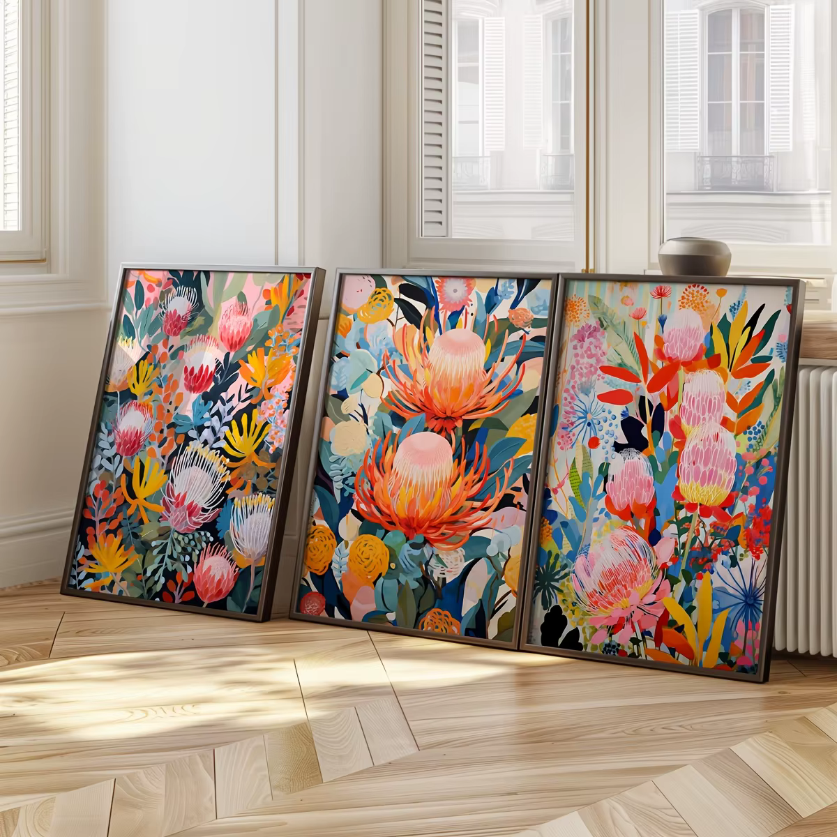 1/3 pièces australie Banksia fleurs plantes impressions sur toile fleur native affiches d'art mural pour galerie