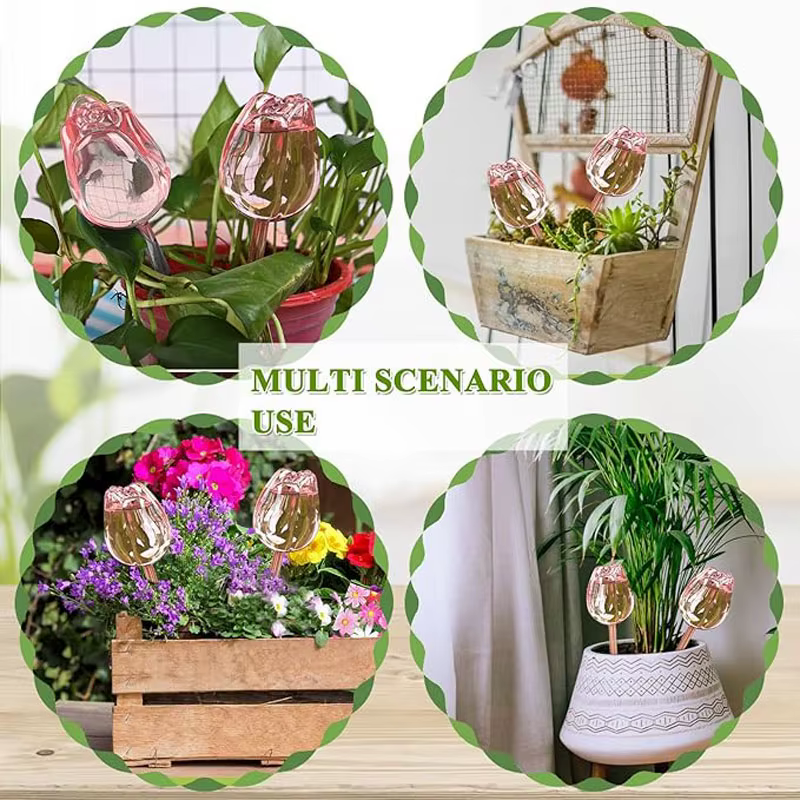 Boule d'arrosage automatique pour plantes de tulipes roses de jardin