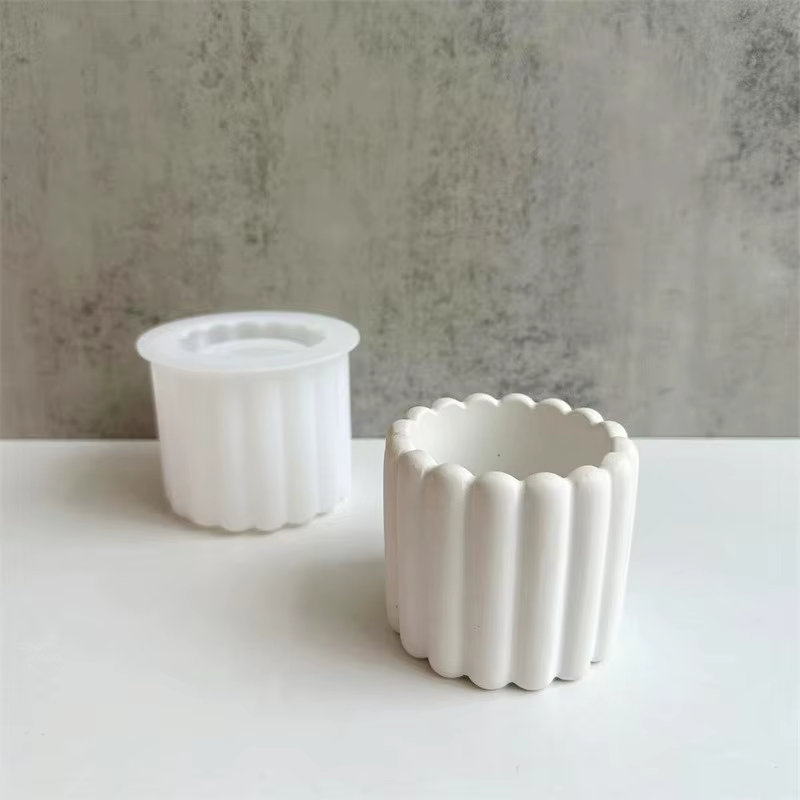 Moule en silicone pour pot de fleurs en résine époxy