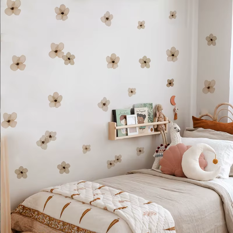Stickers muraux floraux Boho nordiques vintage
