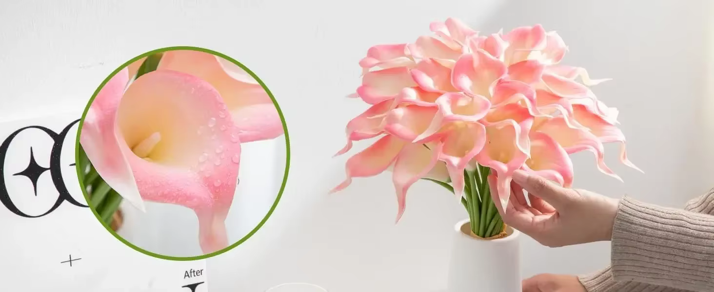 Fleurs de lys calla artificielles en latex PU Real Touch