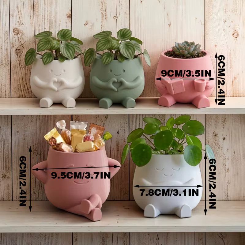 Pots de fleurs minimalistes imprimés en 3D