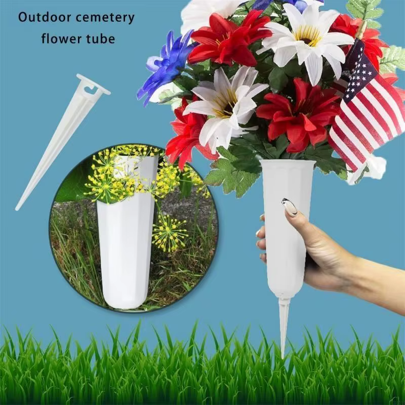 2PCS Vases cimetière extérieur pour fleurs