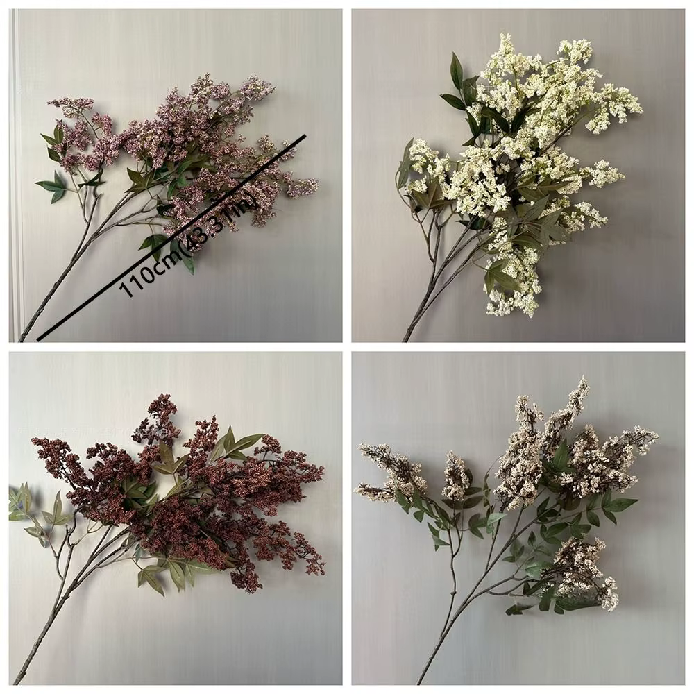 Branche de baies de Nandina artificielles en plastique