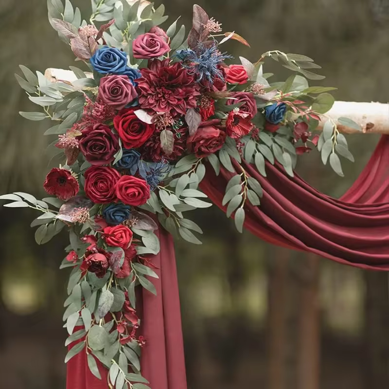 Arche de Fleurs Artificielles pour Arrière de Chaise