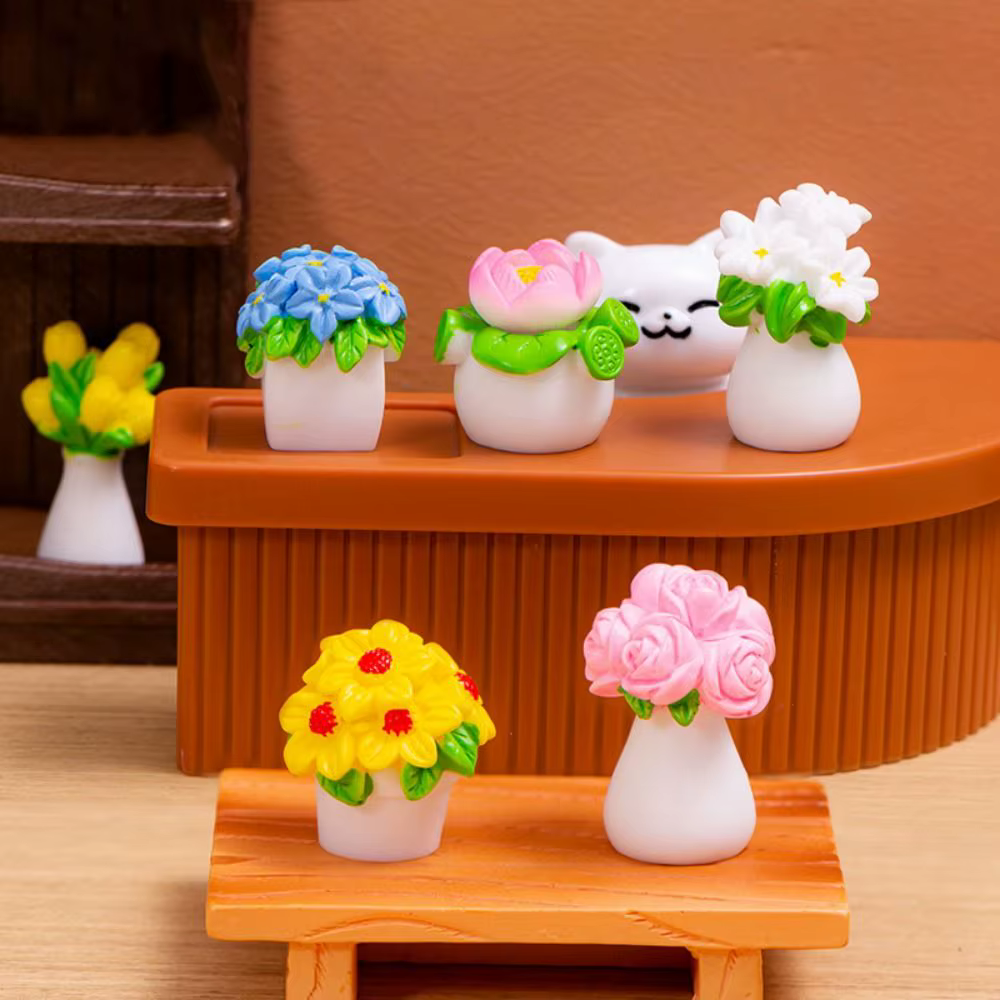 Série de mini-plantes artificielles en résine