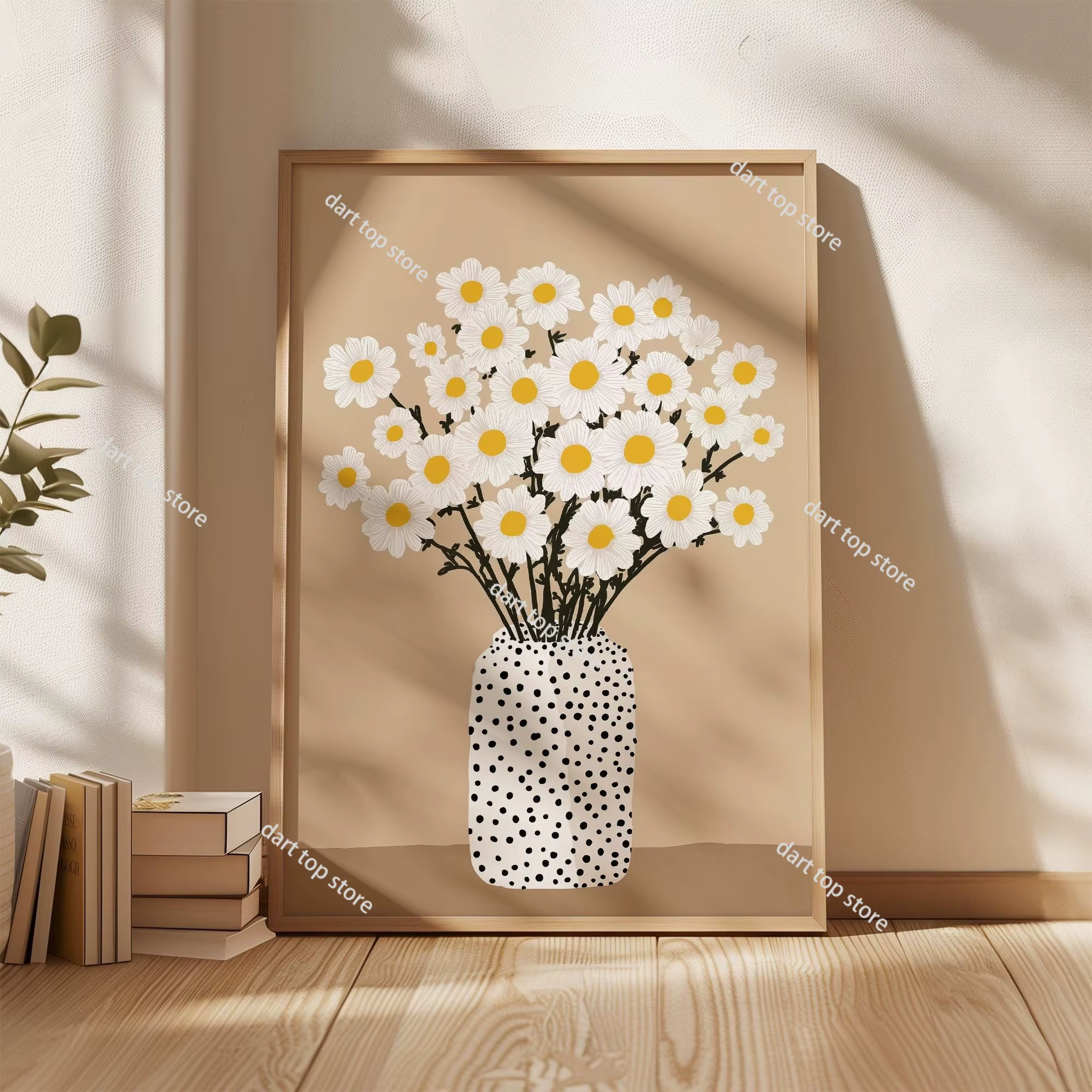 Affiche murale décorative bohème avec impression florale