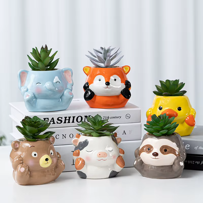 Jardinière succulente en céramique multifonction