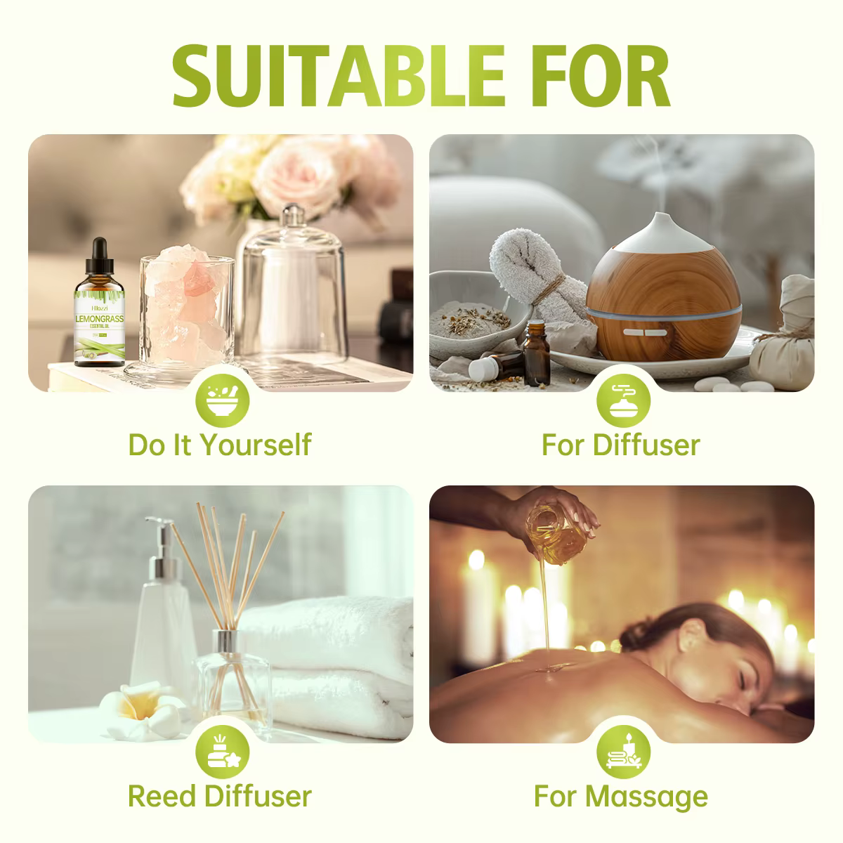 L'huile essentielle de citronnelle convient à divers usages