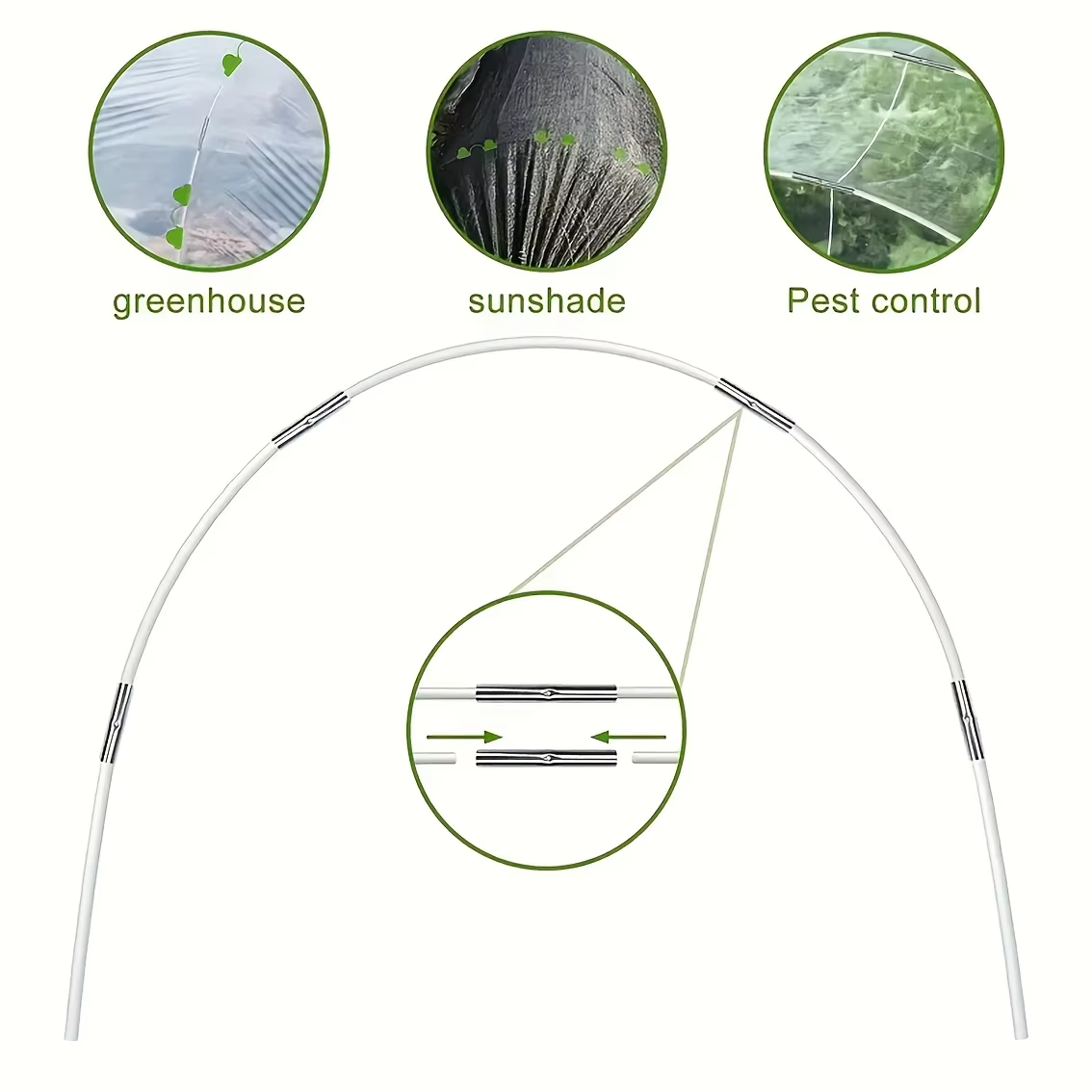 Arceaux de serre pour projets DIY ou tunnels végétaux larges