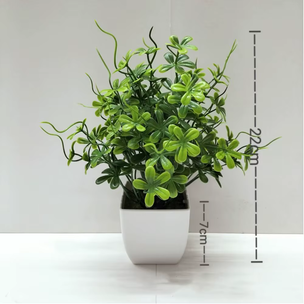 Mini fleurs artificielles en pot