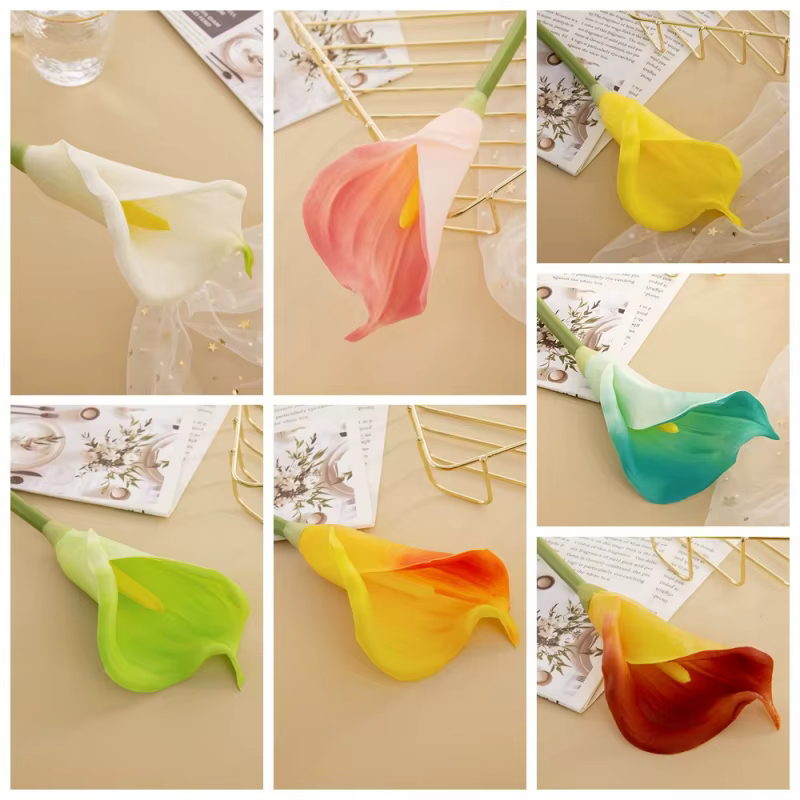 Fleur artificielle PU Calla Lily pour la décoration de mariage