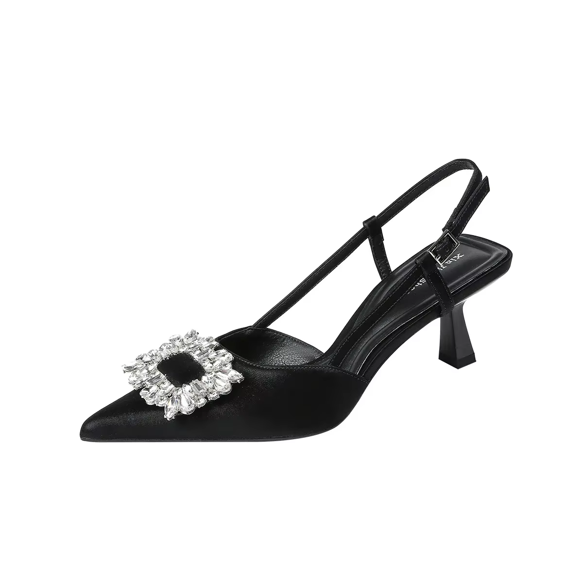 Sandales à talons fins pour femmes, style féerique, ornées de fleurs et de strass, à bout pointu, élégantes et originales