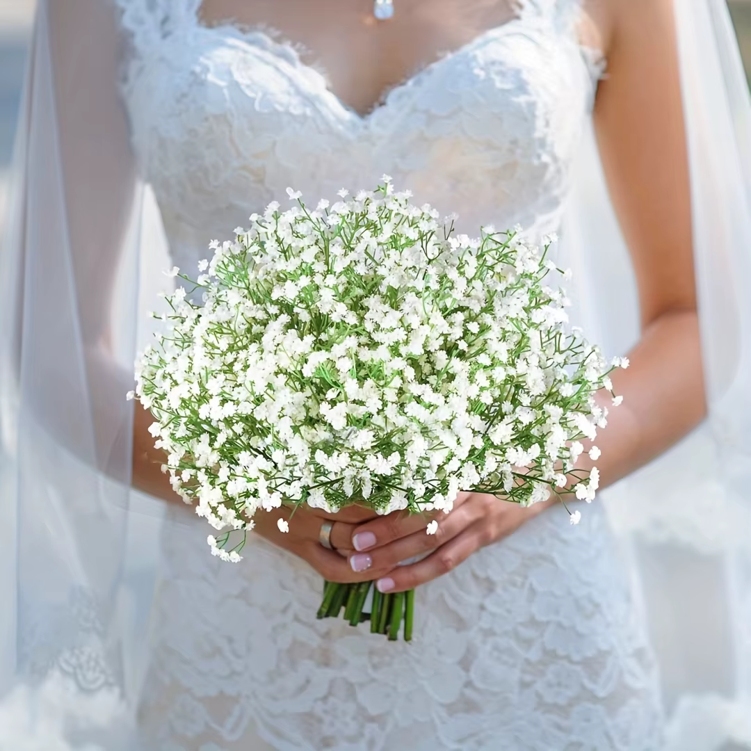 Fleurs artificielles de gypsophile blanches et colorées