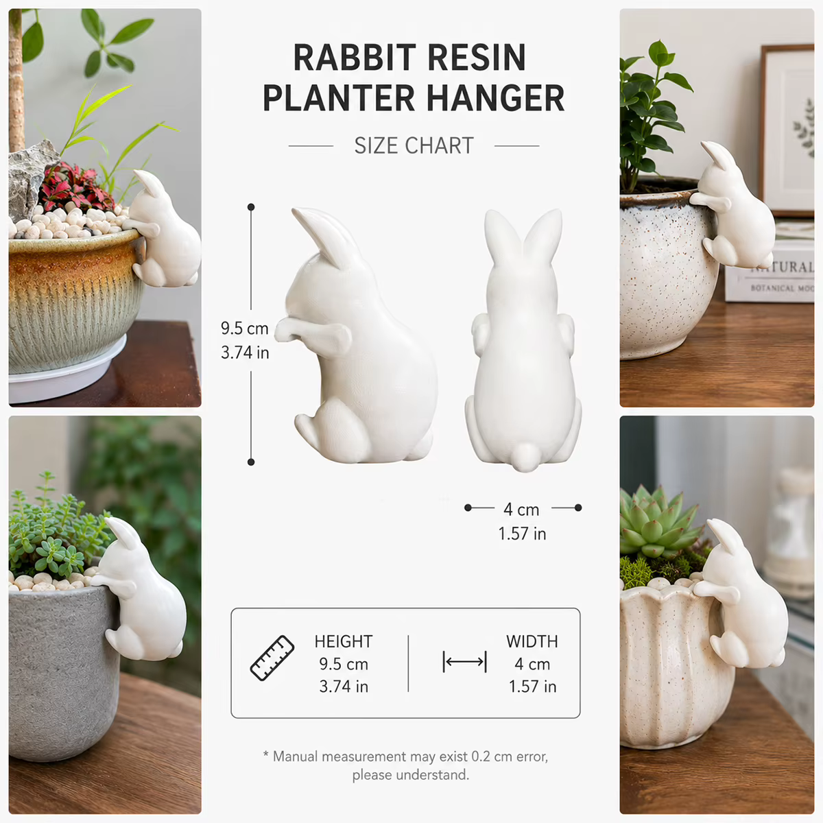 1 pièce de décoration de pot de fleurs en résine