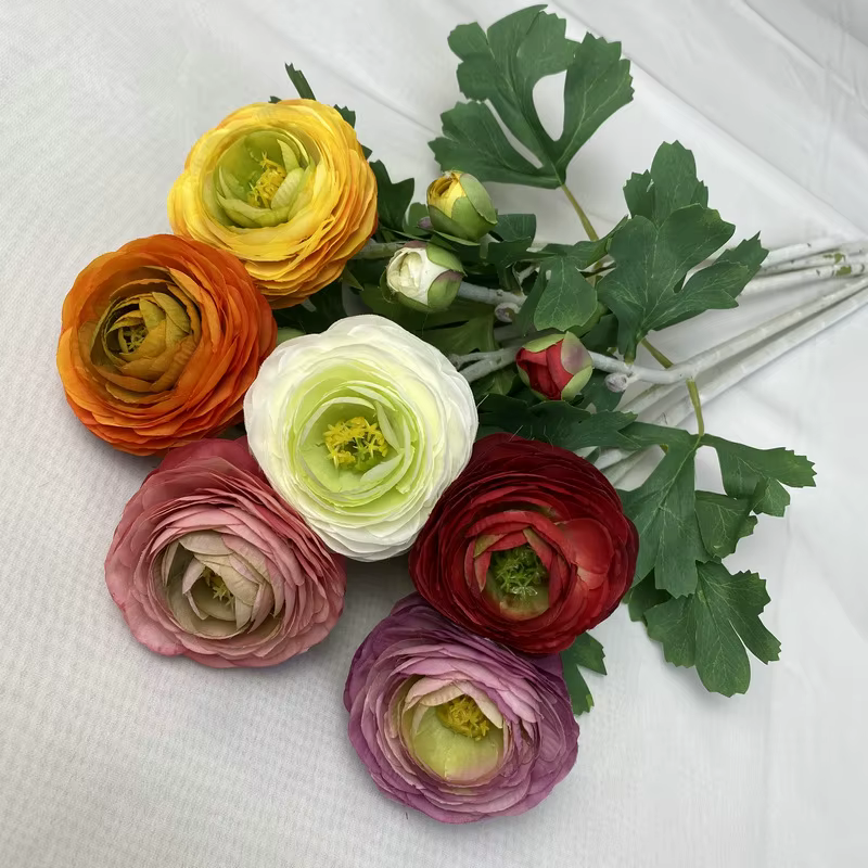 Bouquet de roses artificielles en soie