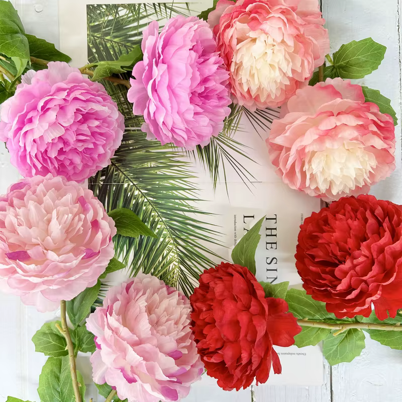Simulation de fleurs en soie