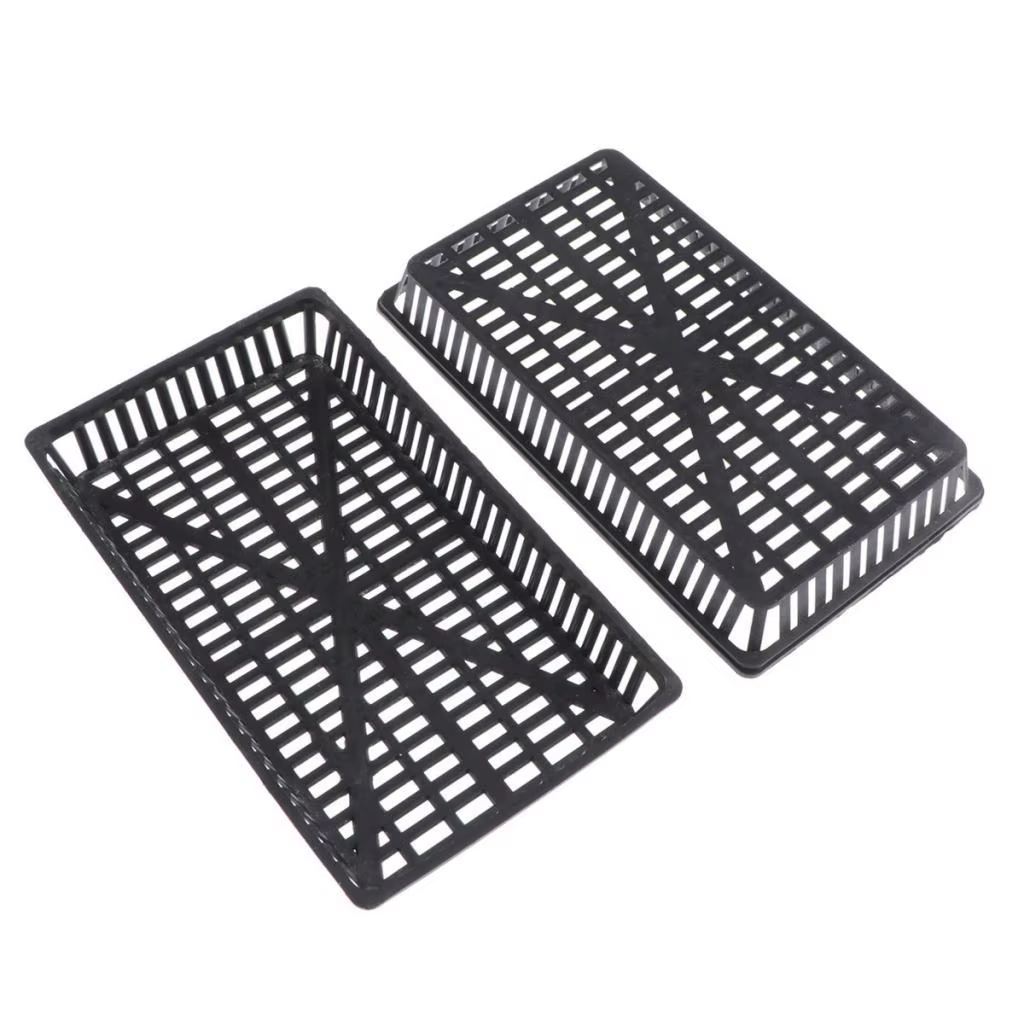 Panier de plantes aquatiques noires, 10 pièces, Pot de plantation d'étang