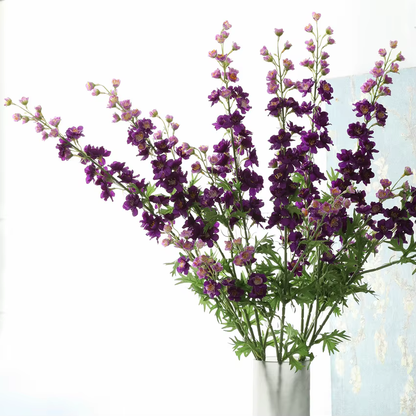 1 pièces artificielle Larkspur Delphinium Ajacis Delbine Poisonweed fleurs en soie décor à la maison cadeau F1517