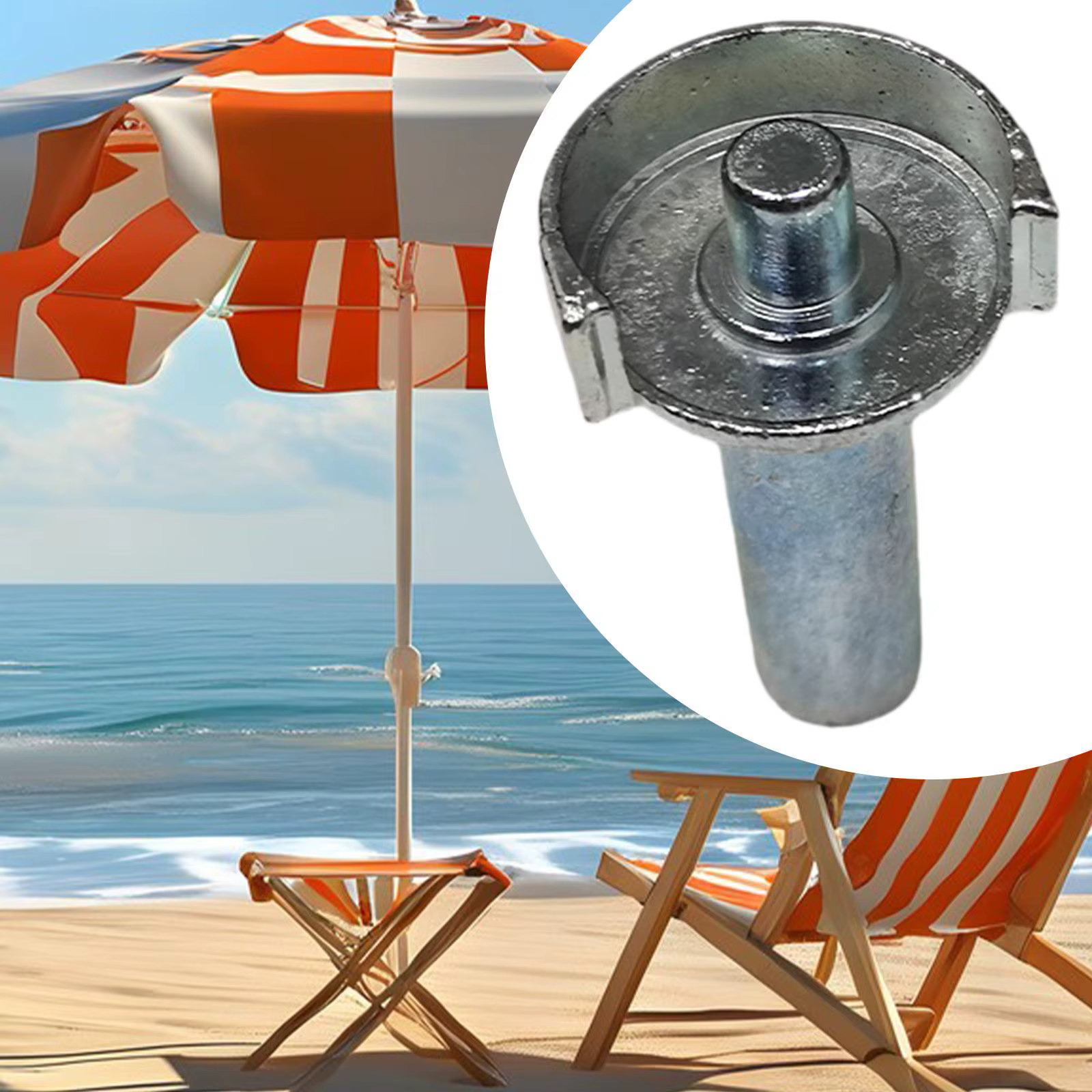 Accessoires RapDuty Replace Repair Part Spool Bar Parasol, Accessoires pour Beach, Pique-nique, délégations, Deck, 3.cUmbrella