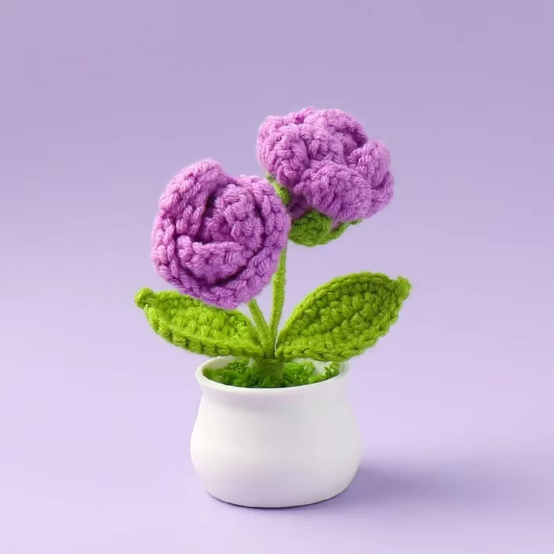 Crochet Rose fleur mignon à la main