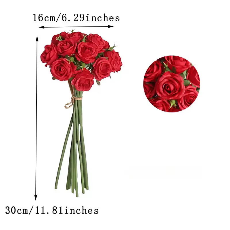 18 roses individuelles dans un bouquet