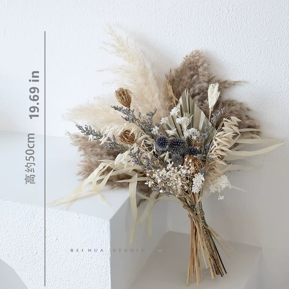 Bouquet de fleurs séchées/réelles Maillard