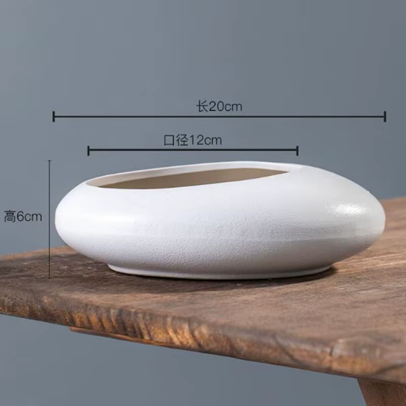 Poterie grossière bonsaï Vase vert Pot de plante hydroponique