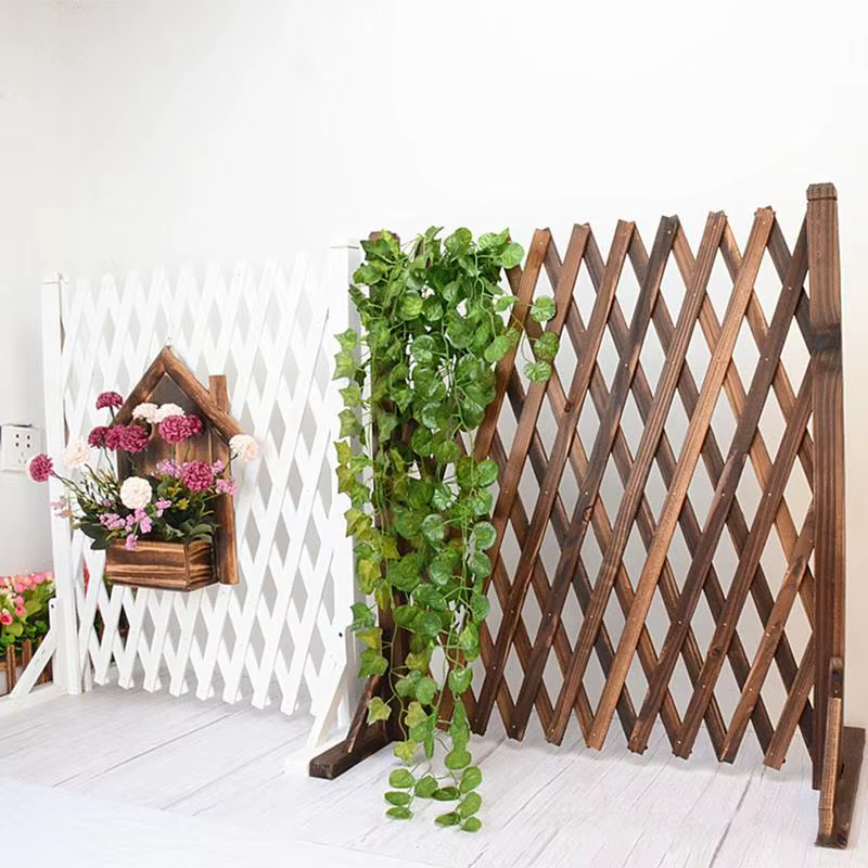Clôture de Jardin Rétractable en Bois de 50cm de Hauteur
