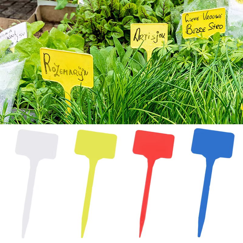 Étiquettes pour plantes en plastique en forme de T
